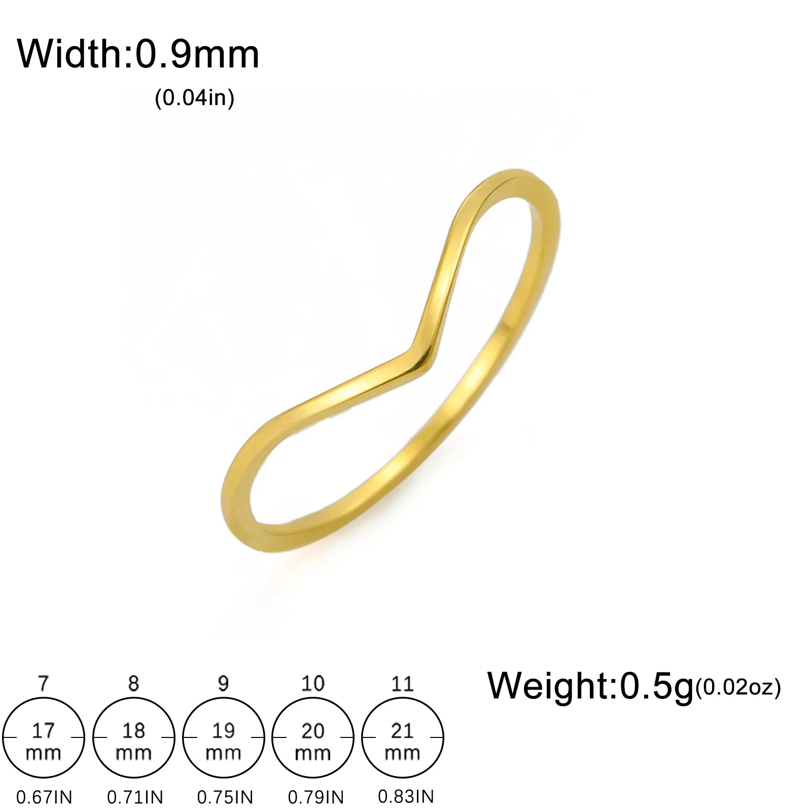 Anillo Minimalista Ondulado - Acero 316L Ruleless