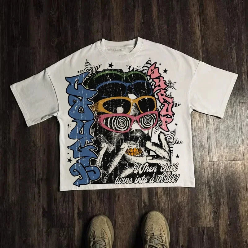 Camiseta Gráfica Vintage Unisex | Hip Hop Streetwear | Ruleless