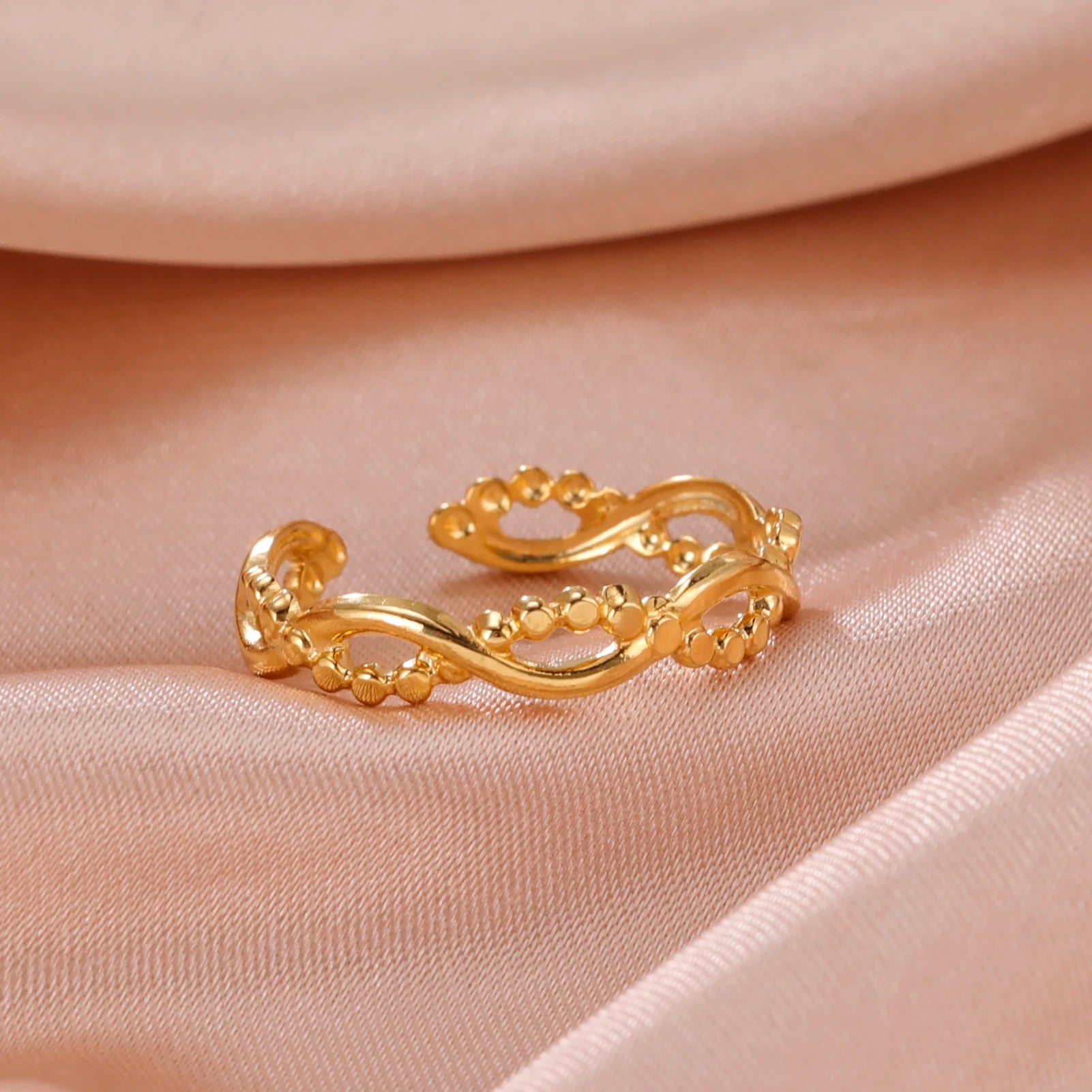 Anillos Geométricos de Corazón - Acero Inoxidable Ruleless