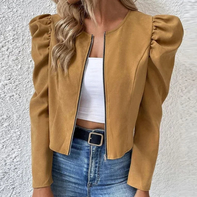 Chaqueta Corta de Moda - Abrigo Elegante Abullonado Ruleless