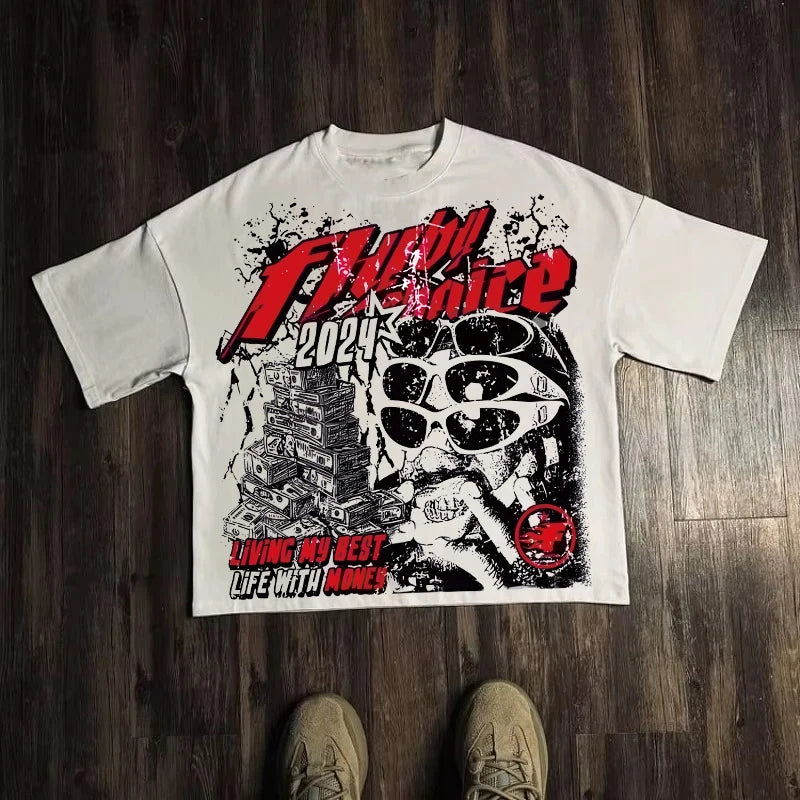 Camiseta Gráfica Vintage Unisex | Hip Hop Streetwear | Ruleless