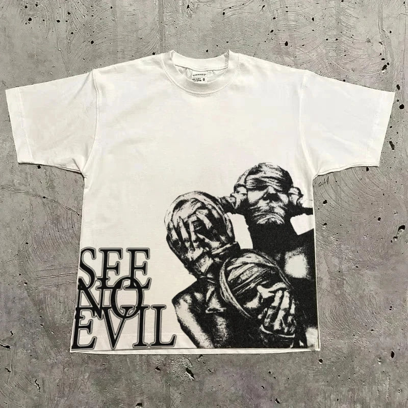 Camiseta Gráfica Vintage Unisex | Hip Hop Streetwear | Ruleless