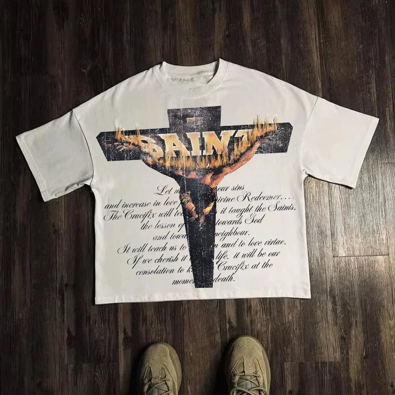 Camiseta Gráfica Vintage Unisex | Hip Hop Streetwear | Ruleless