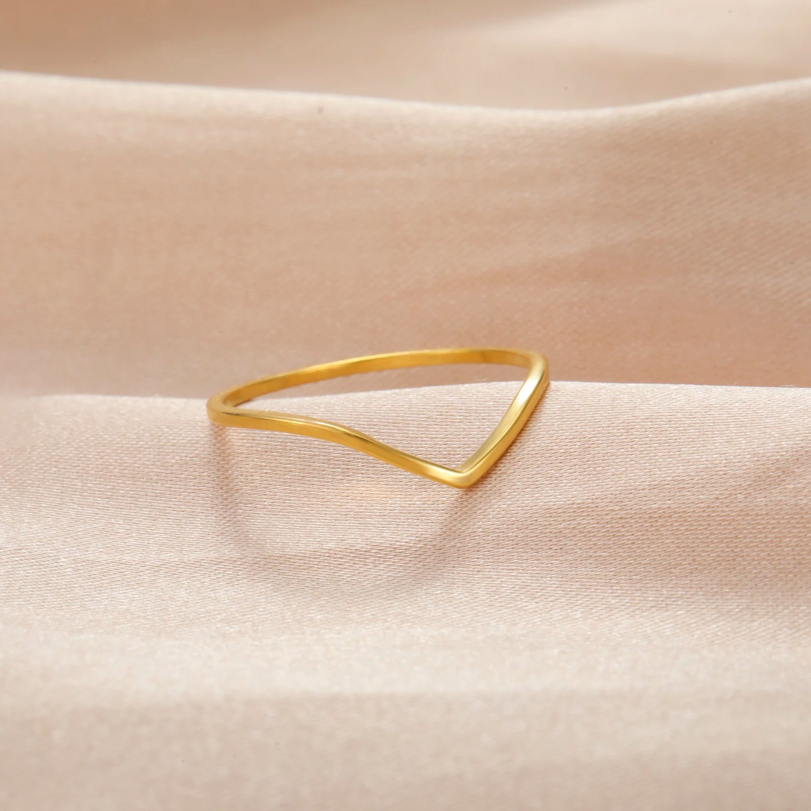 Anillo Minimalista Ondulado - Acero 316L Ruleless